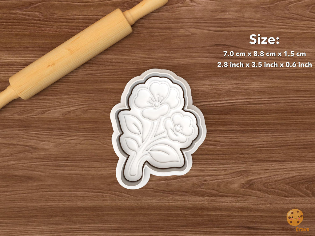 Floral Tea Party Cookie Cutter Set STL File
