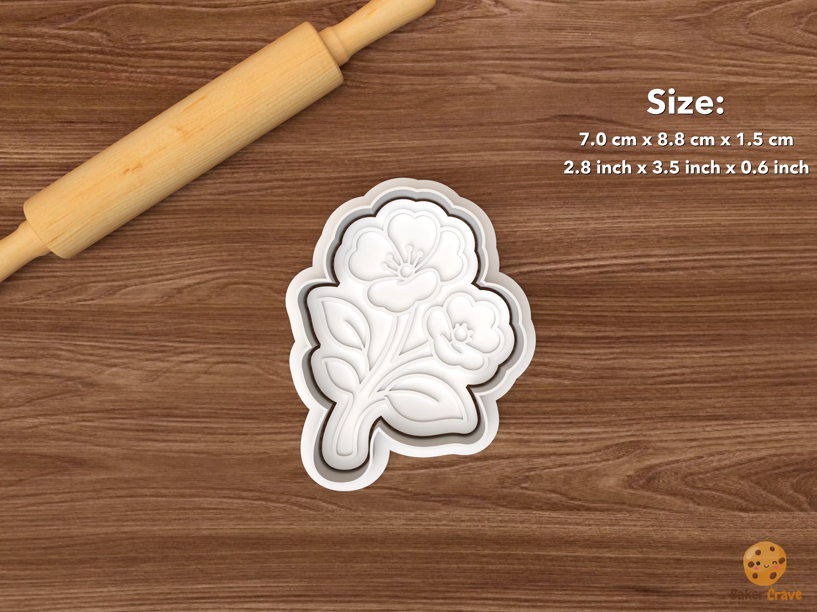 Floral Tea Party Cookie Cutter Set STL File