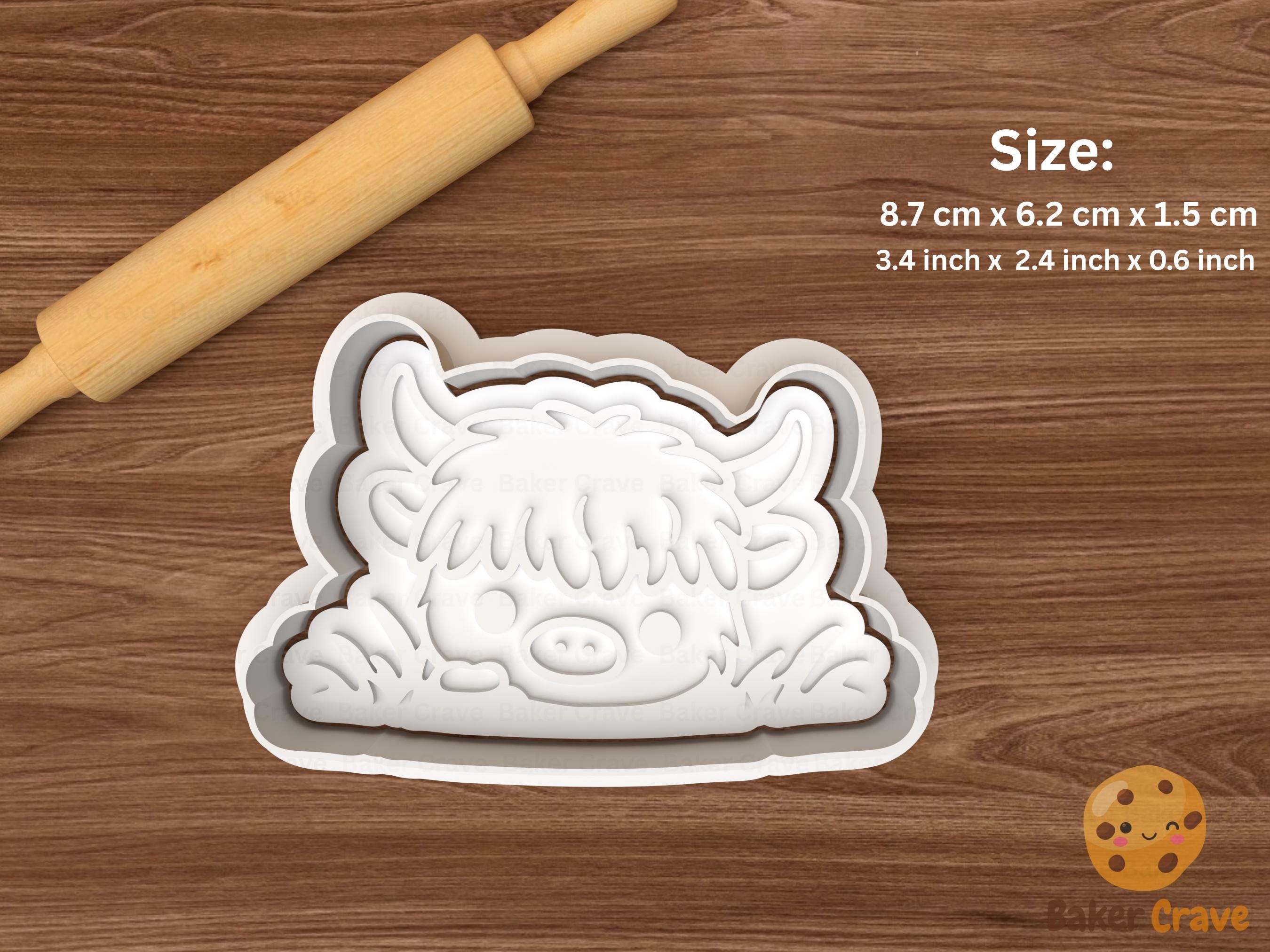 Cute Highland Cow Cookie Cutter Set STL File