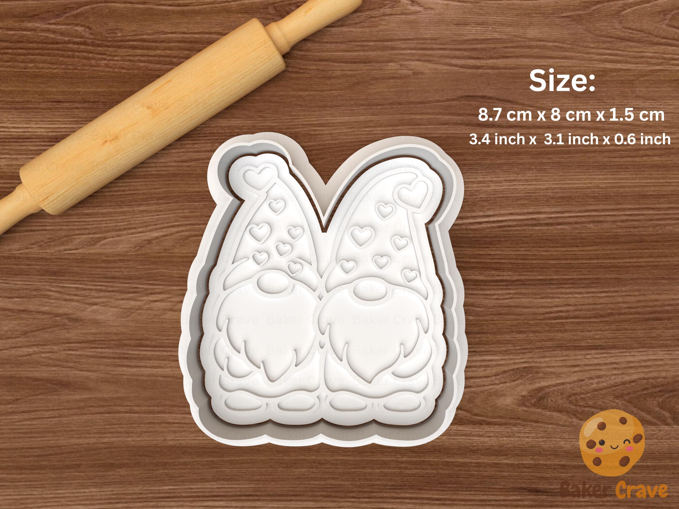 Valentine Gnome Cookie Cutter Set STL File