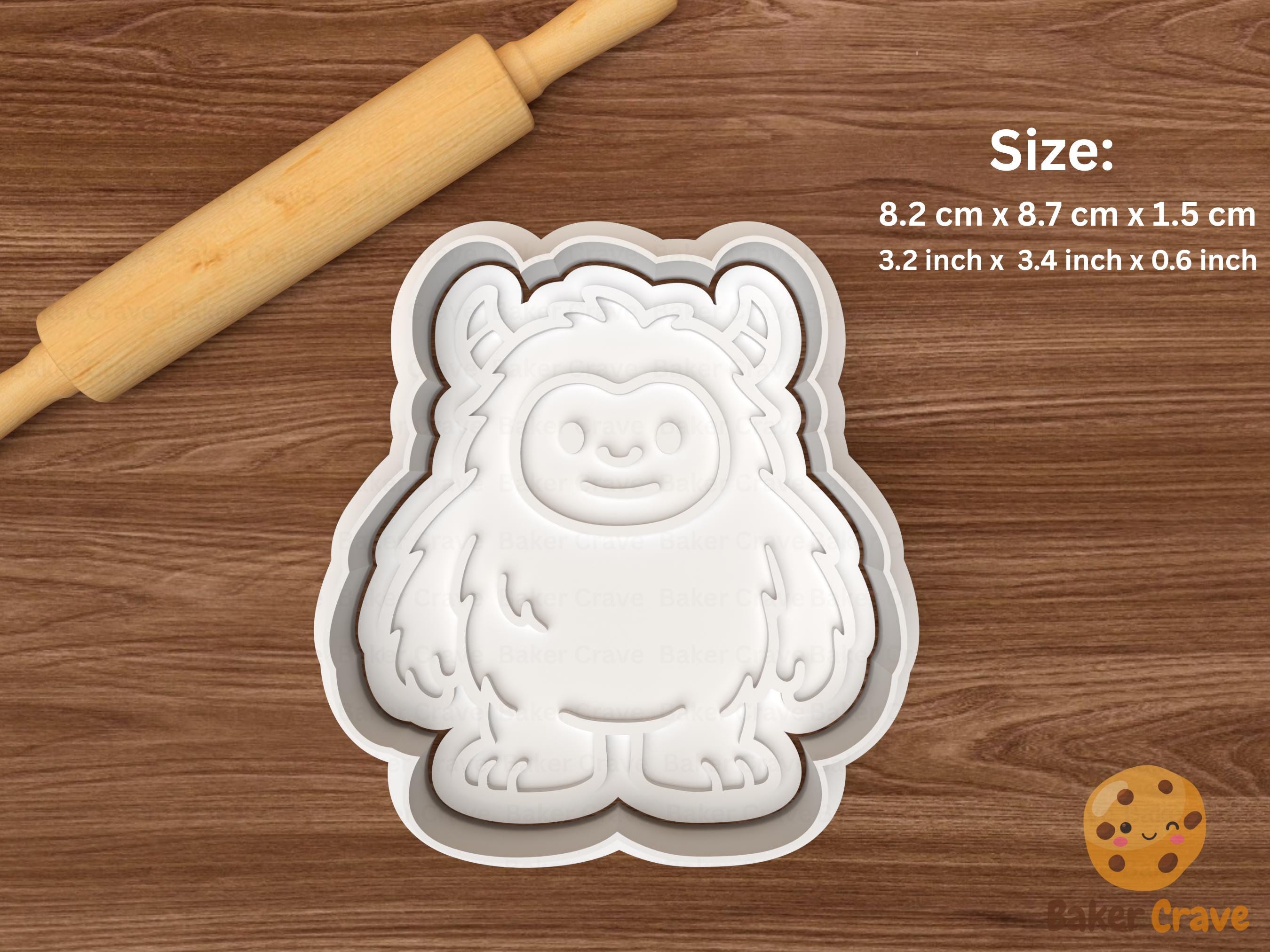 Cute Chunky Yeti Cookie Cutter Set STL File