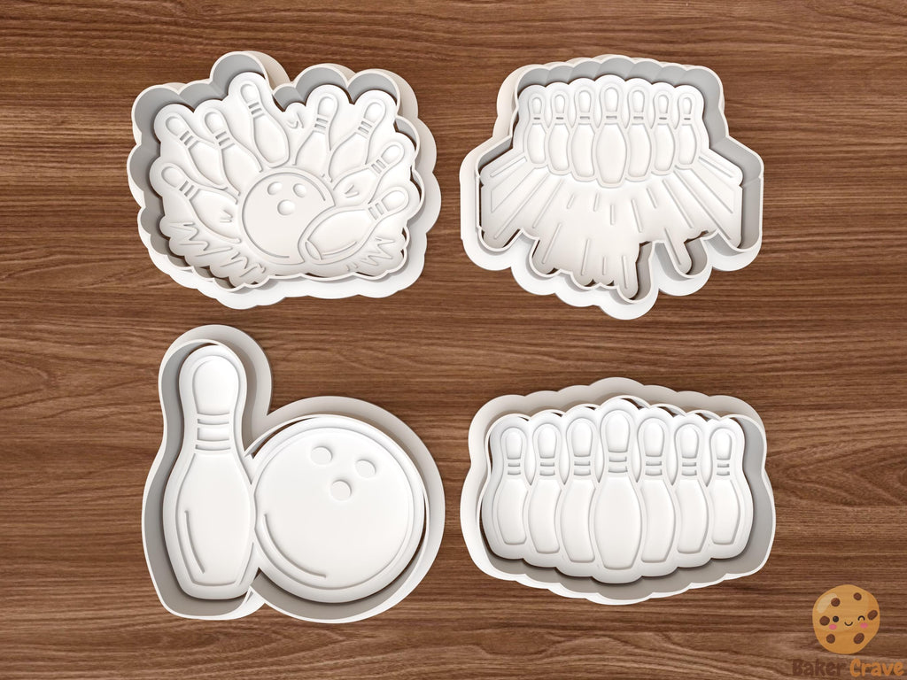 Bowling Cookie Cutter Set STL File