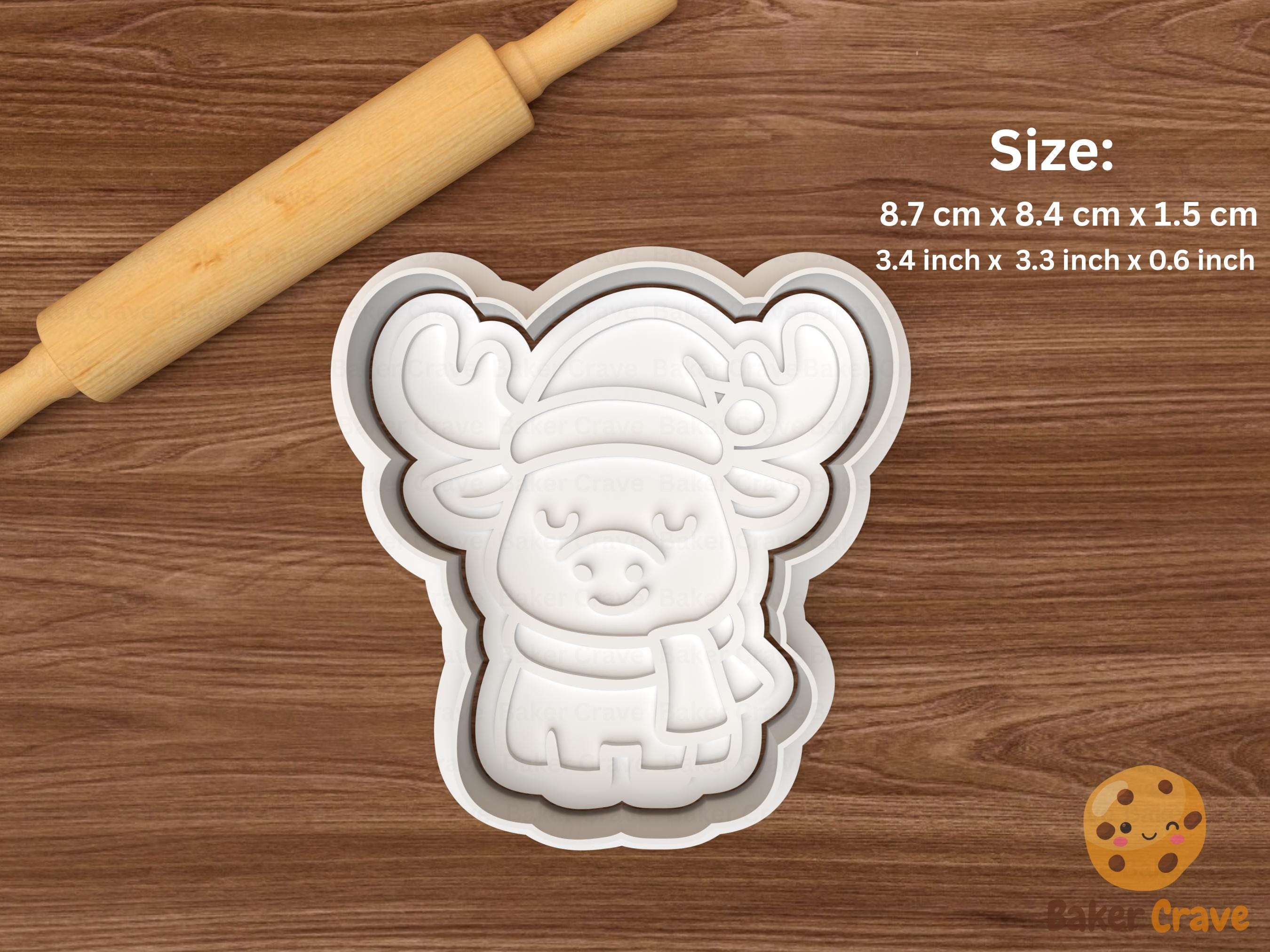 Christmas Kawaii Moose Cookie Cutter Set STL File