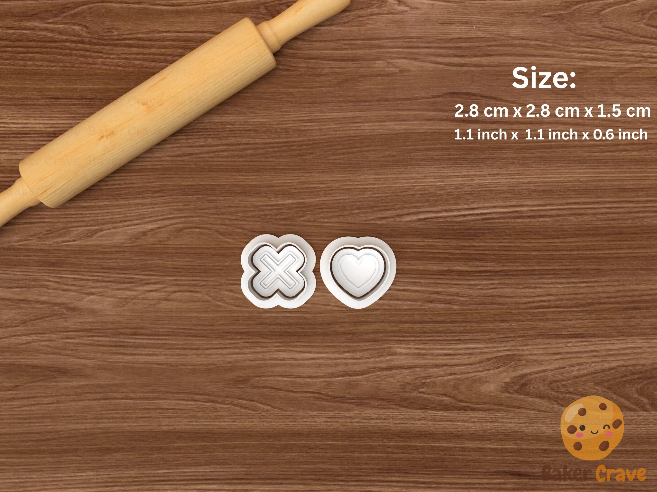 Valentine Tic Tac Toe Cookie Cutter Set STL File