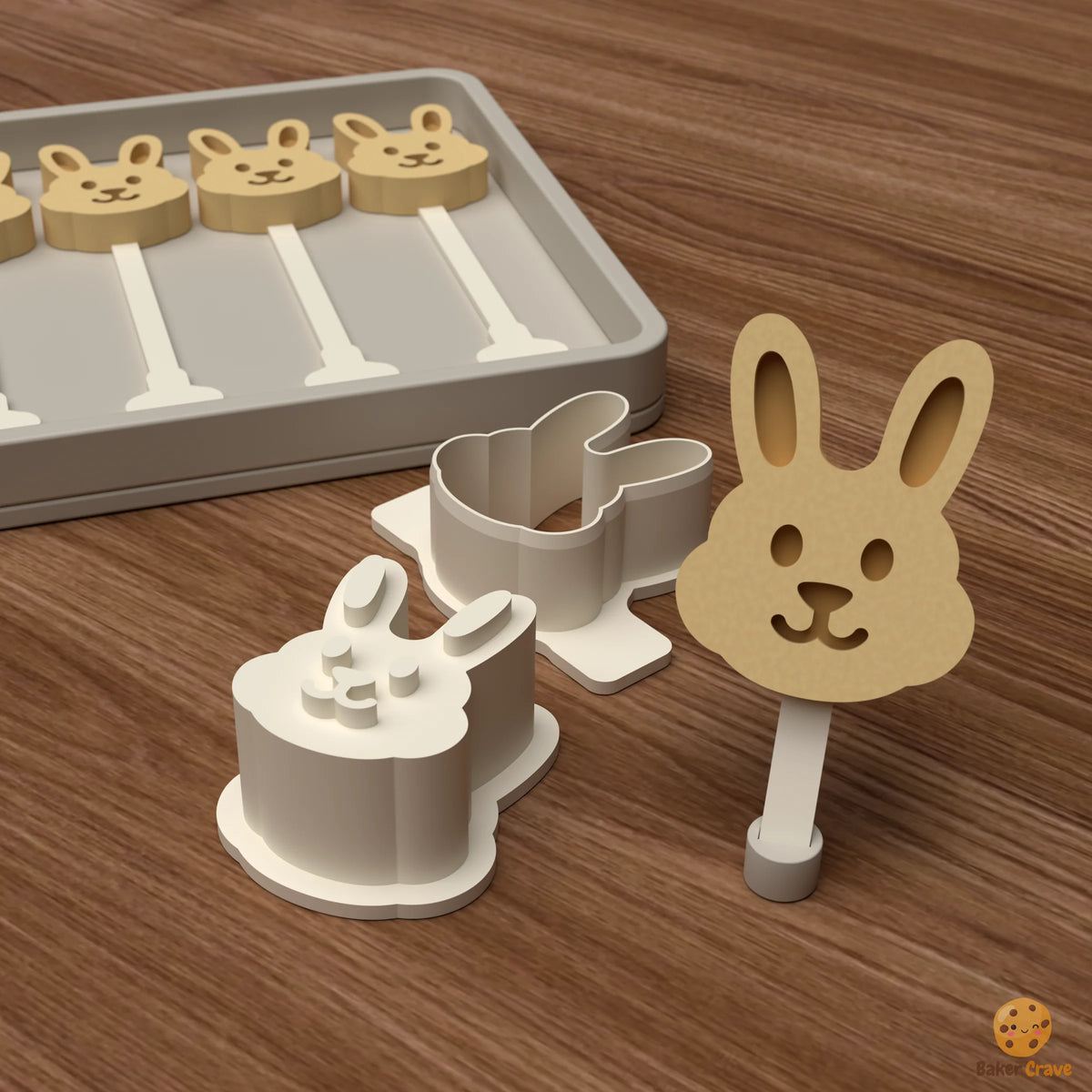Easter Bunny Cake Pop Mold STL File
