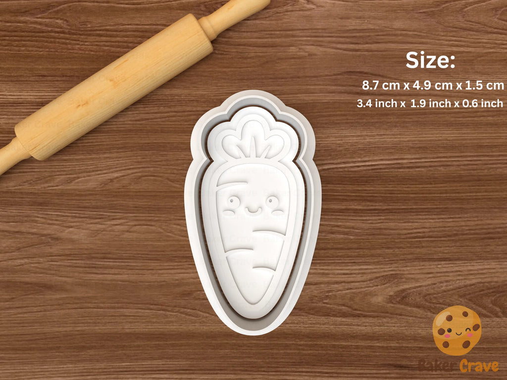 Easter Carrot Cookie Cutter Set STL File - carrot6