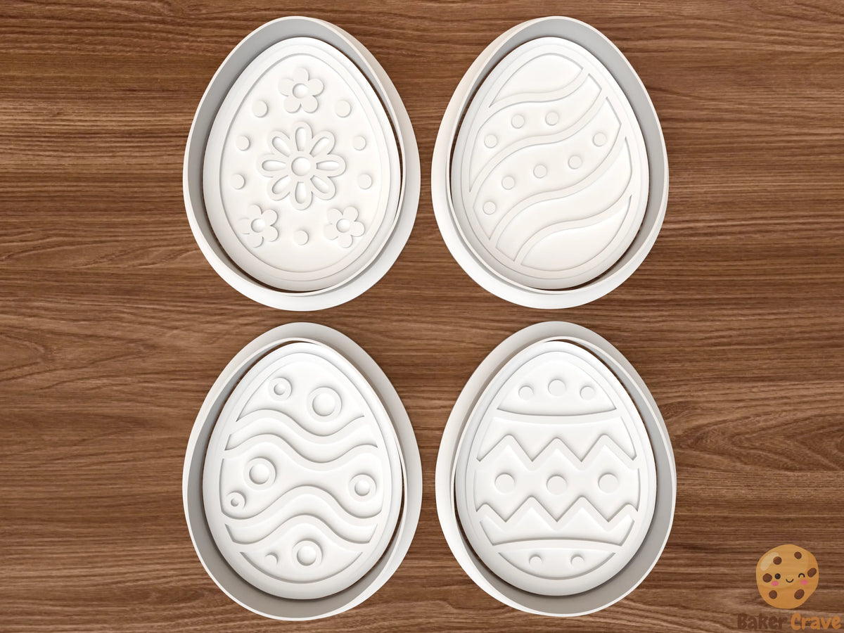 Easter Egg Cookie Cutter Set STL File - egg1