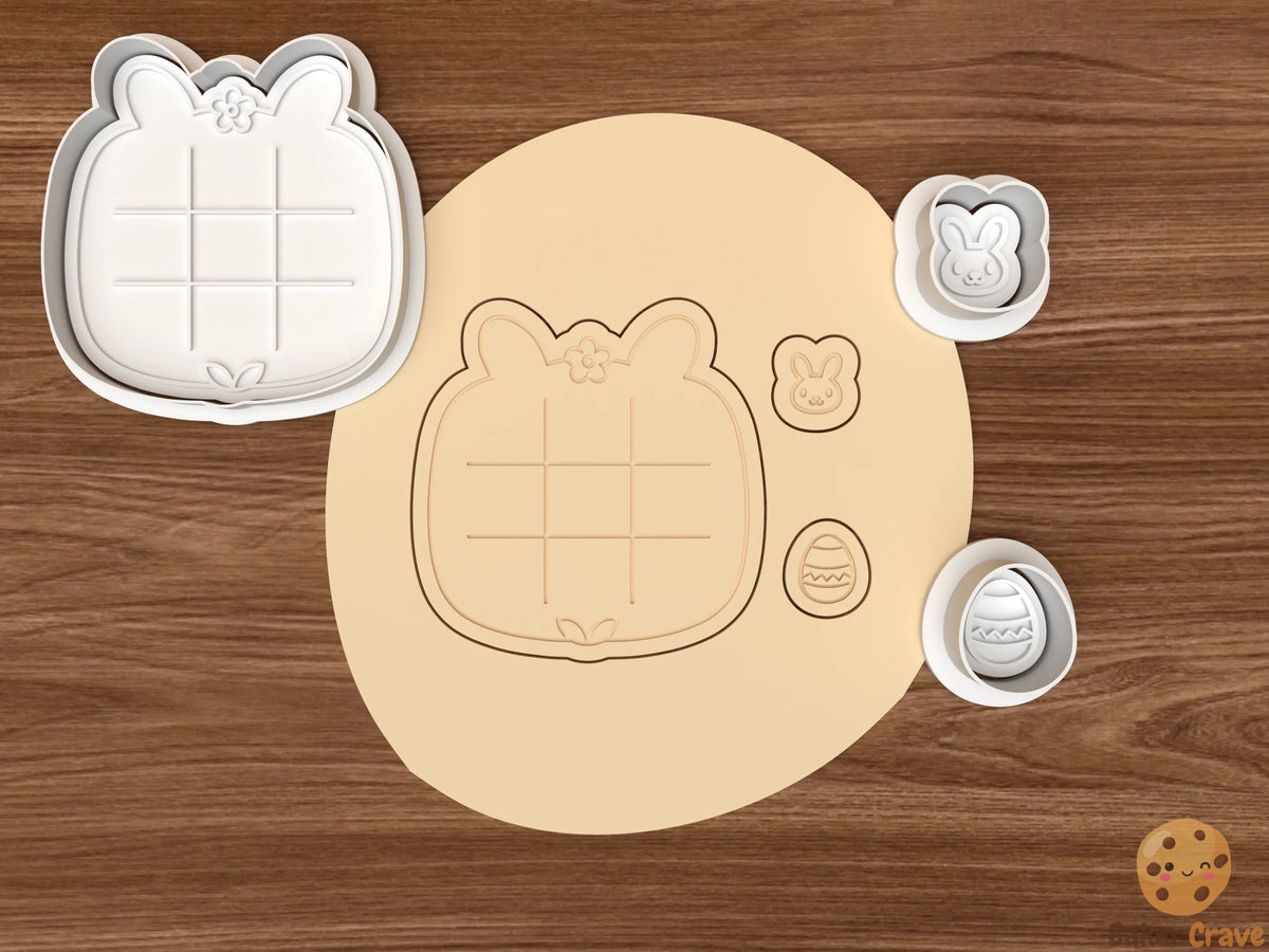 Easter tic tac toe Cookie Cutter Set STL File - easter2