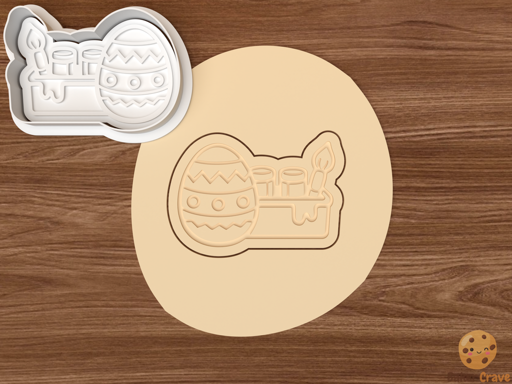 Easter Painting Cookie Cutter Set STL File - easter4