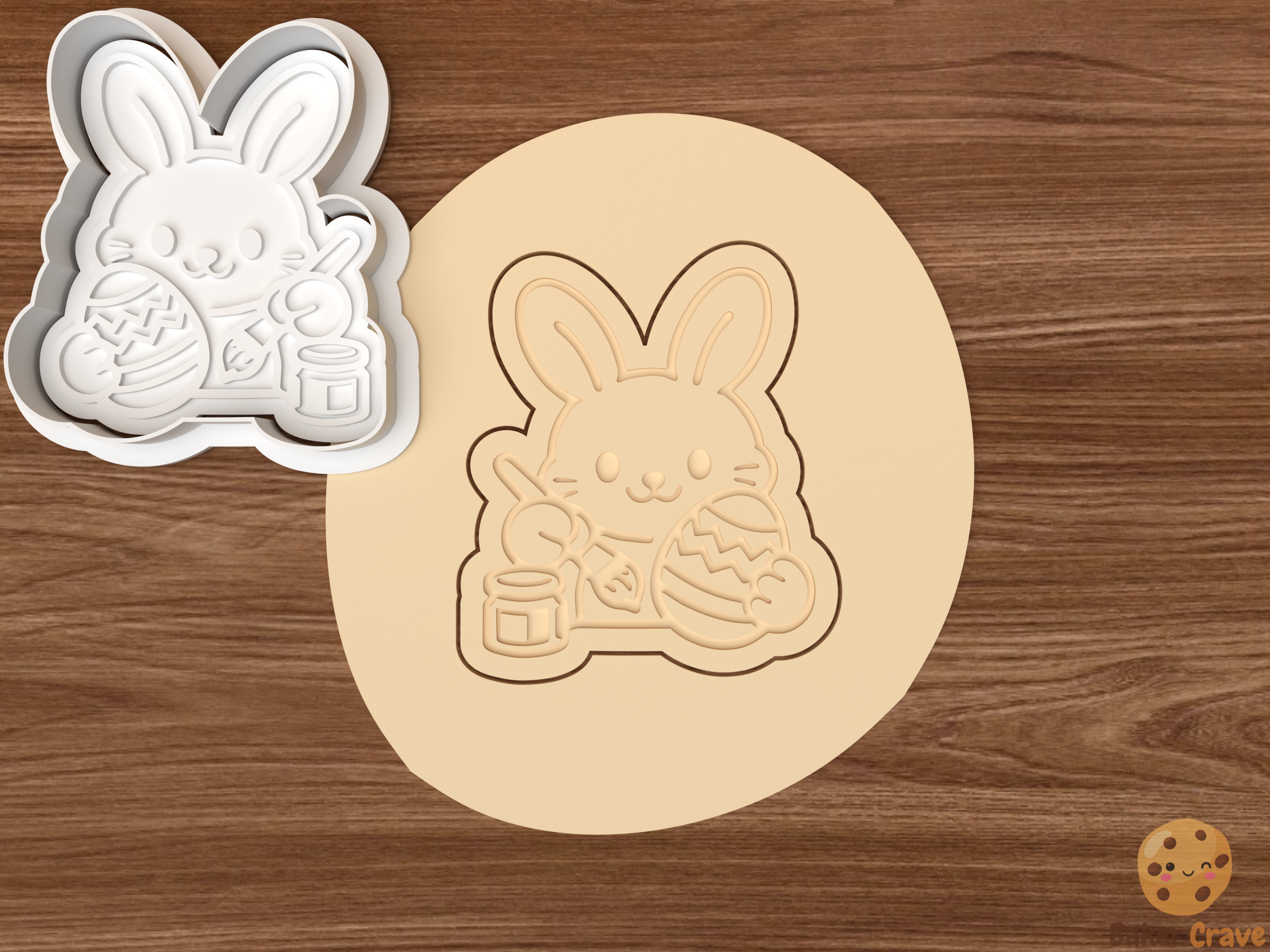 Easter Painting Cookie Cutter Set STL File - easter5