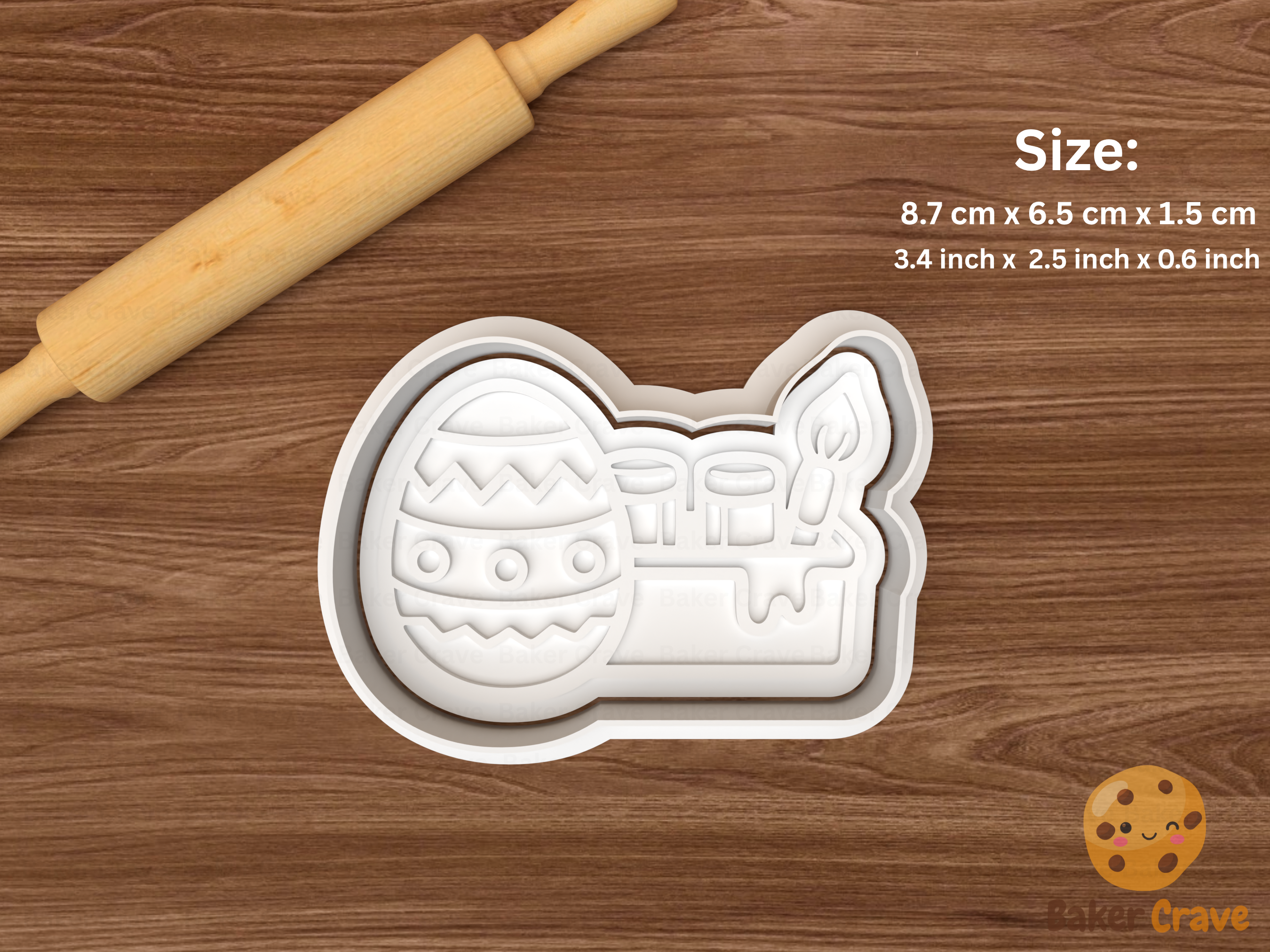 Easter Painting Cookie Cutter Set STL File - easter9