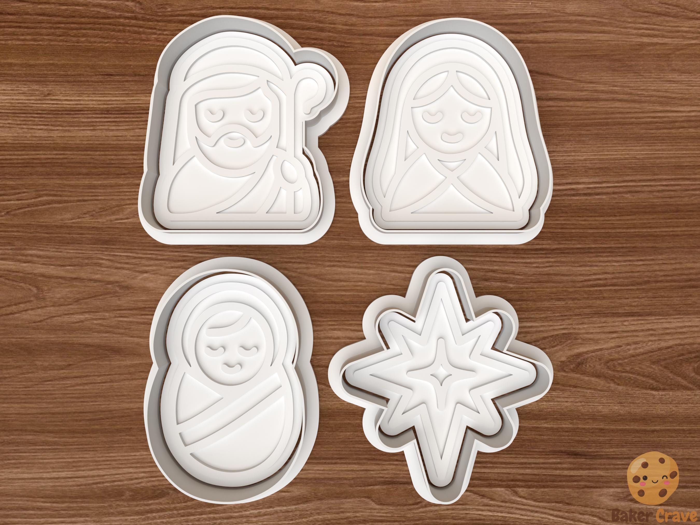 Nativity Cookie Cutter Set STL File