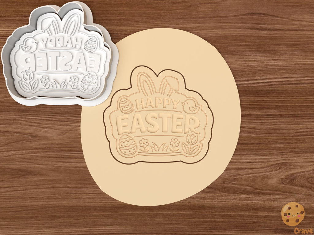 Happy Easter Cookie Cutter STL File