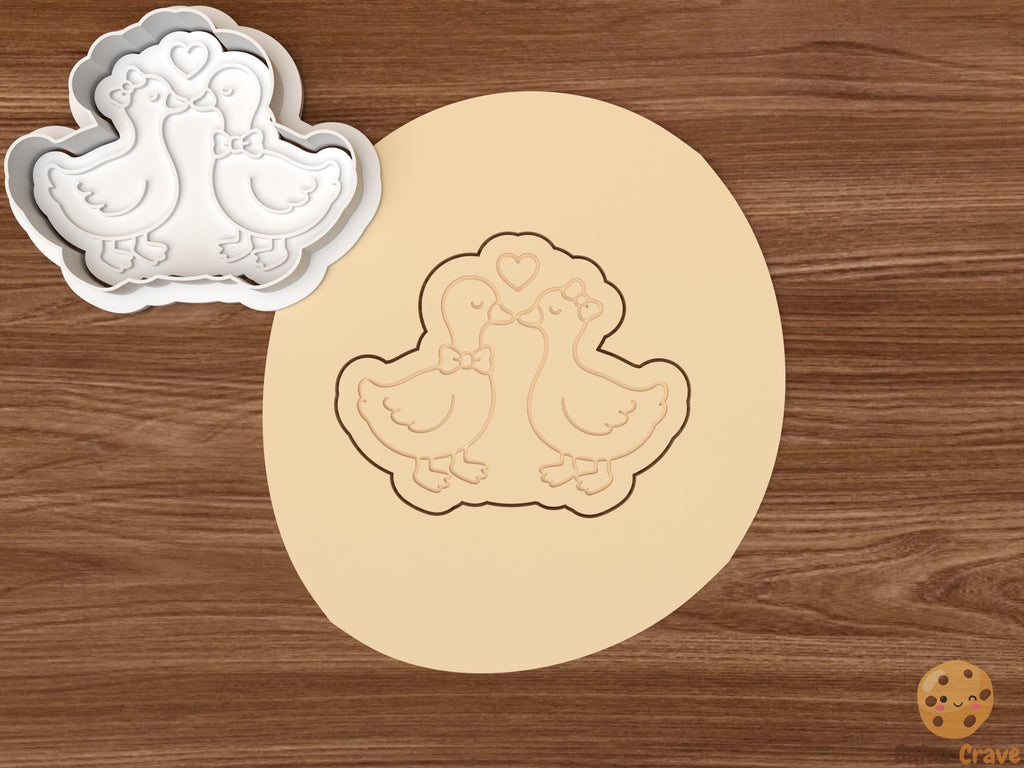 Goose in Love Cookie Cutter Set STL File