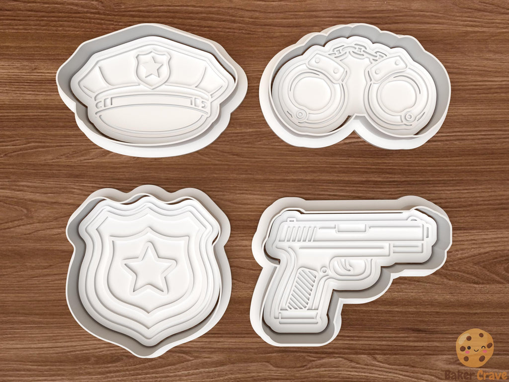 Police Cookie Cutter Set STL File