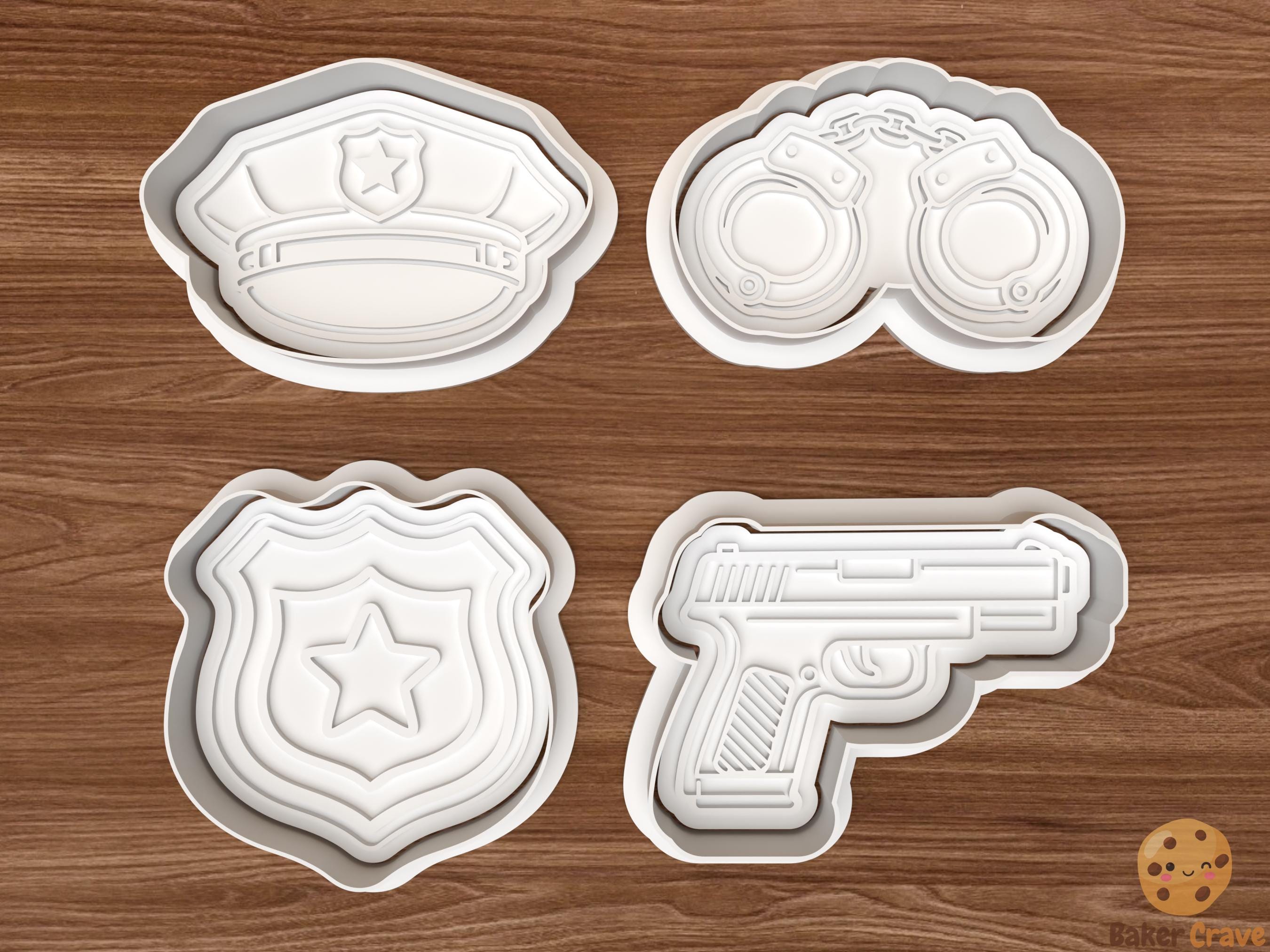Police Cookie Cutter Set STL File