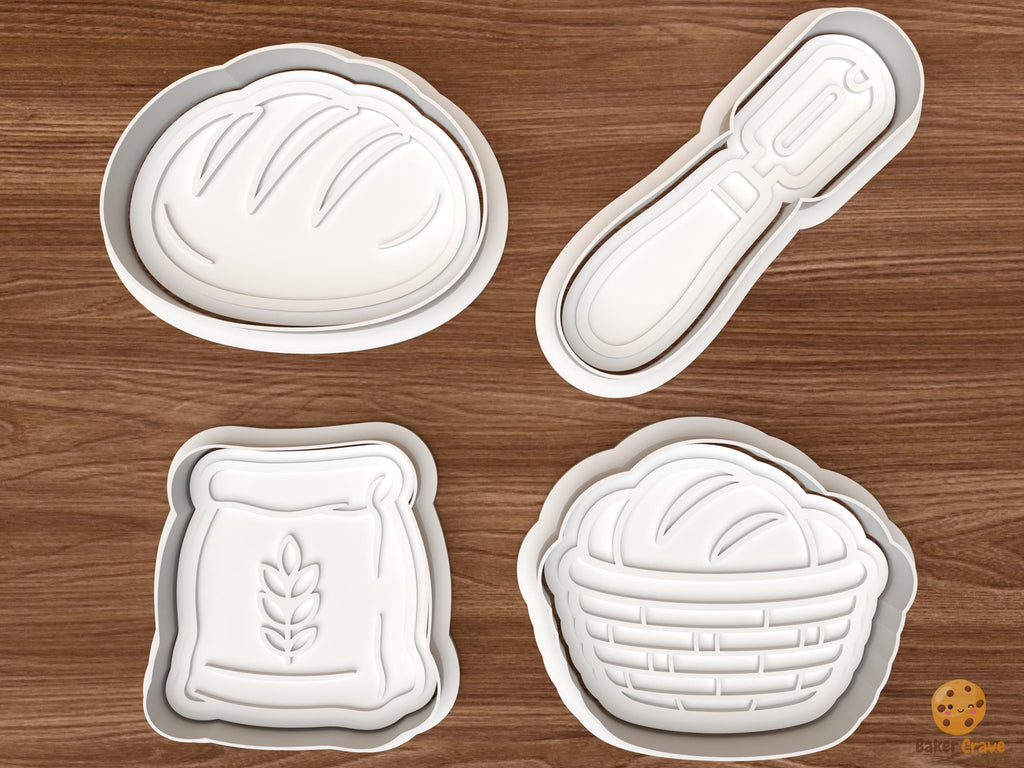 Bread Baking Cookie Cutter Set STL File