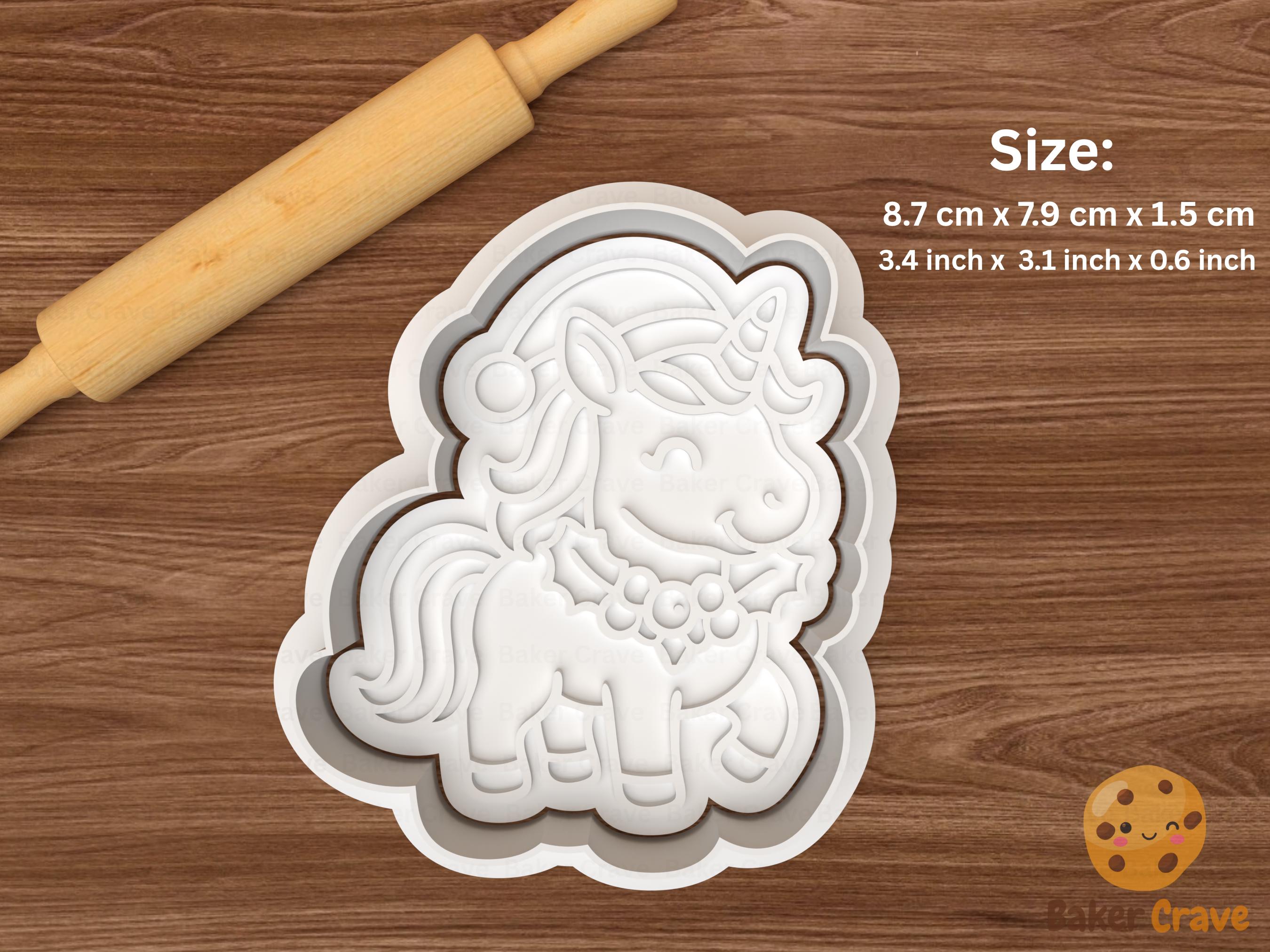 Christmas Unicorn Cookie Cutter Set STL File