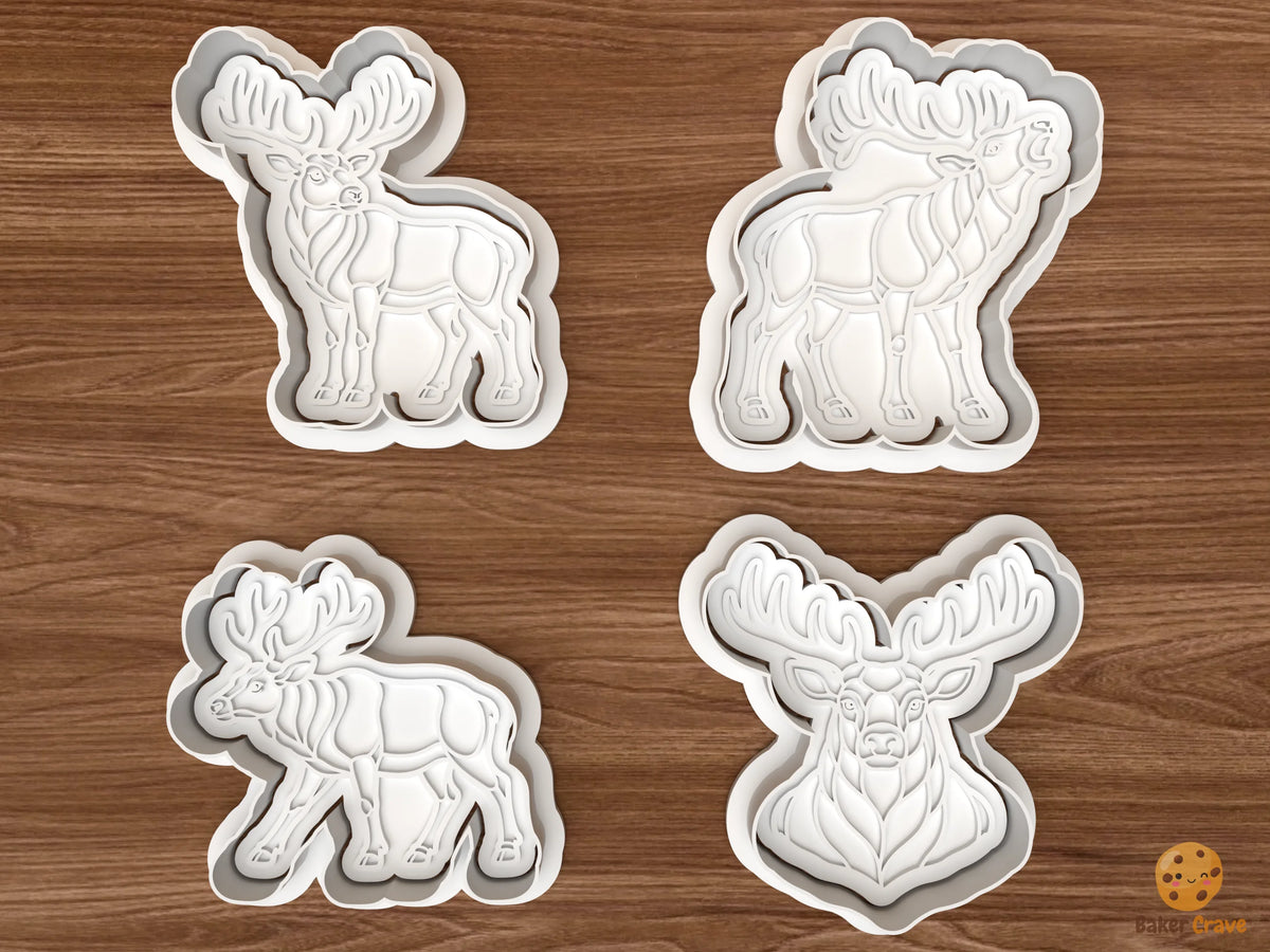 Elk Cookie Cutter Set STL File - 01 set main