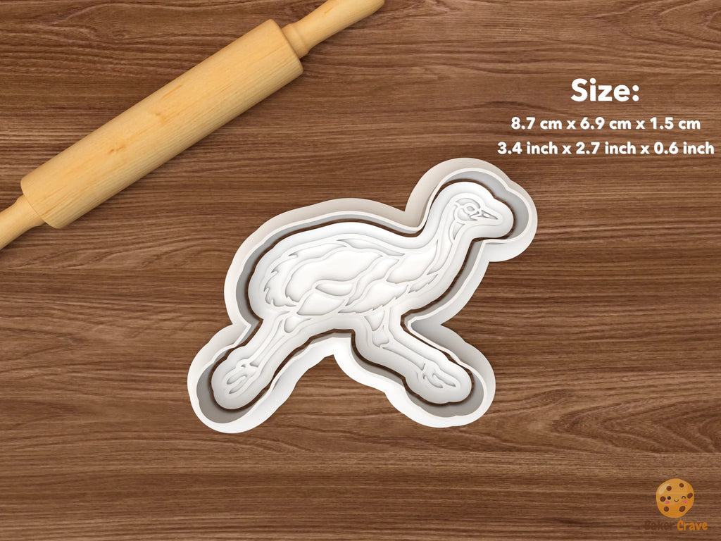 Emu Cookie Cutter Set STL File - single running emu