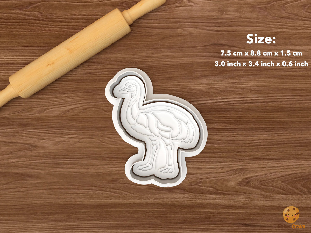 Emu Cookie Cutter Set - single standing emu