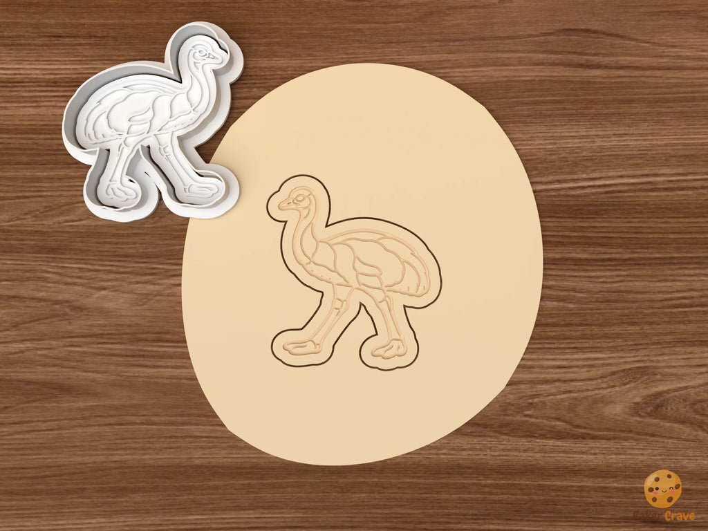 Emu Cookie Cutter Set STL File - dough walking emu