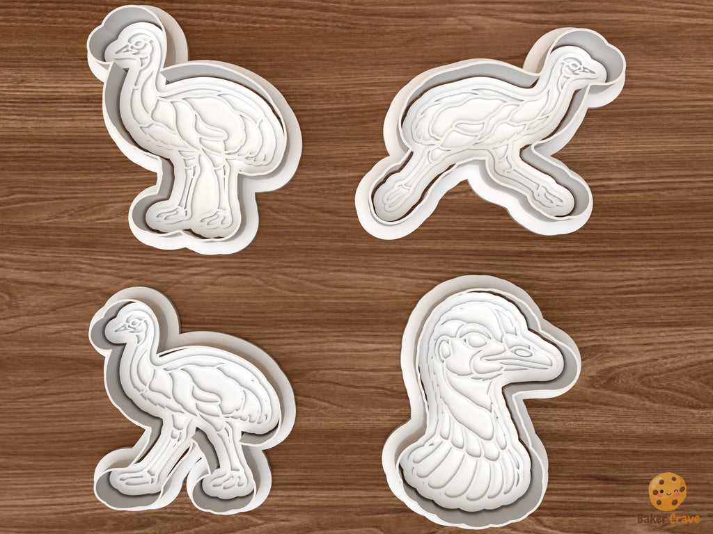 Emu Cookie Cutter Set STL File - 01 set main