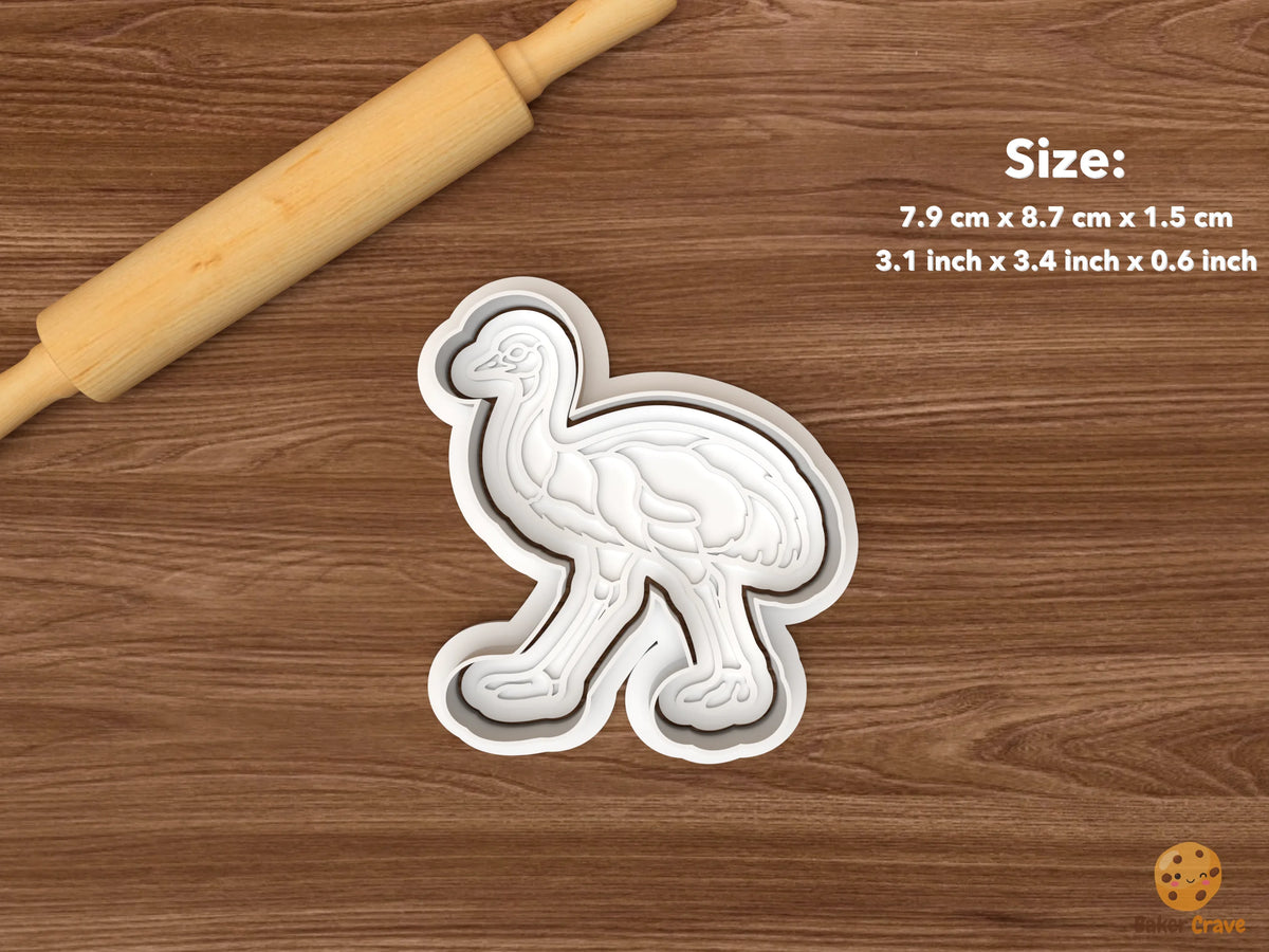 Emu Cookie Cutter Set - single walking emu