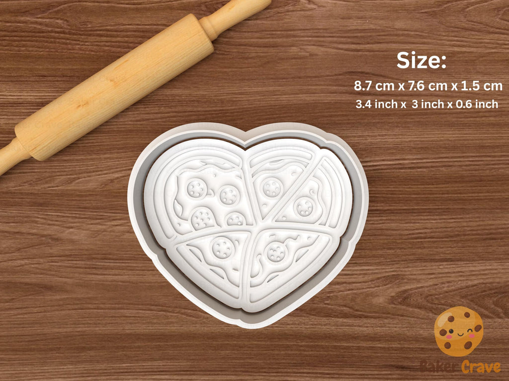 Valentine Heart Pizza Cookie Cutter Set STL File