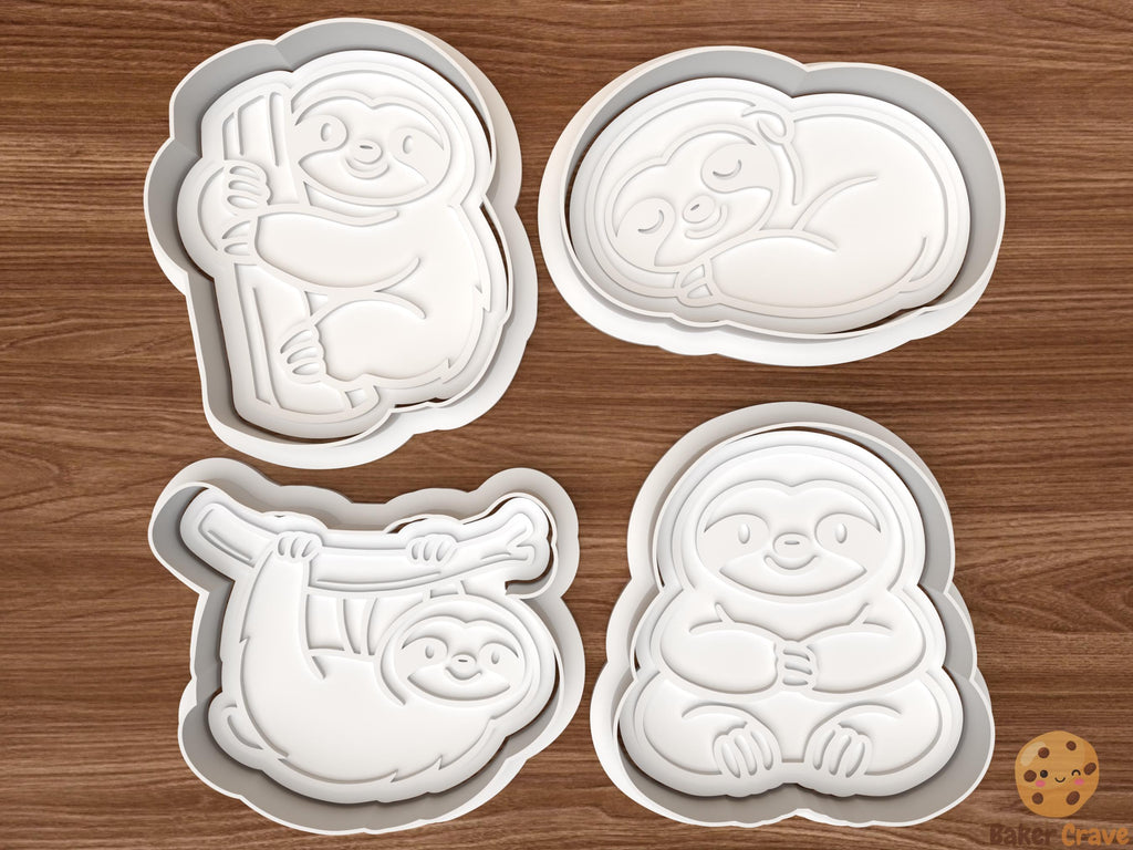 Sloth Cookie Cutter Set STL File
