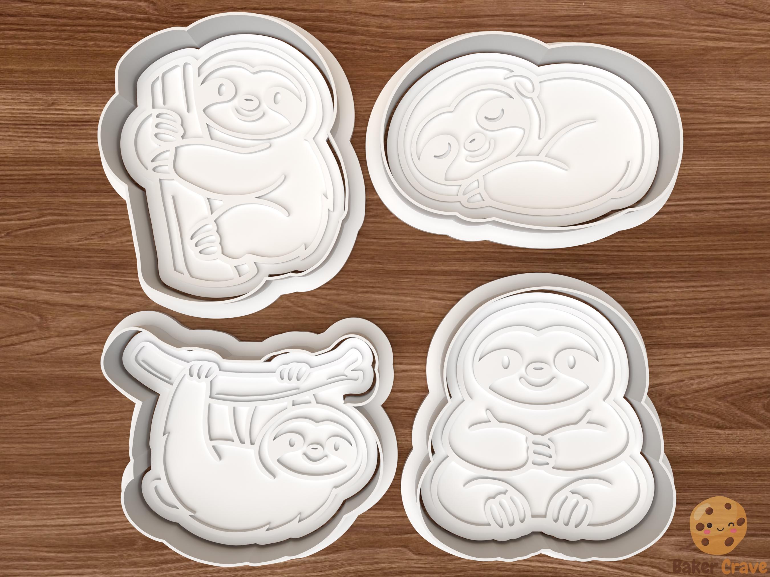 Sloth Cookie Cutter Set STL File