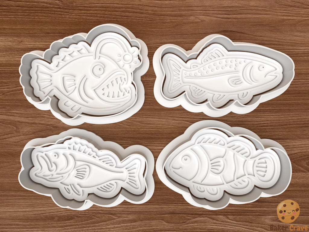 Fish Cookie Cutter Set STL File