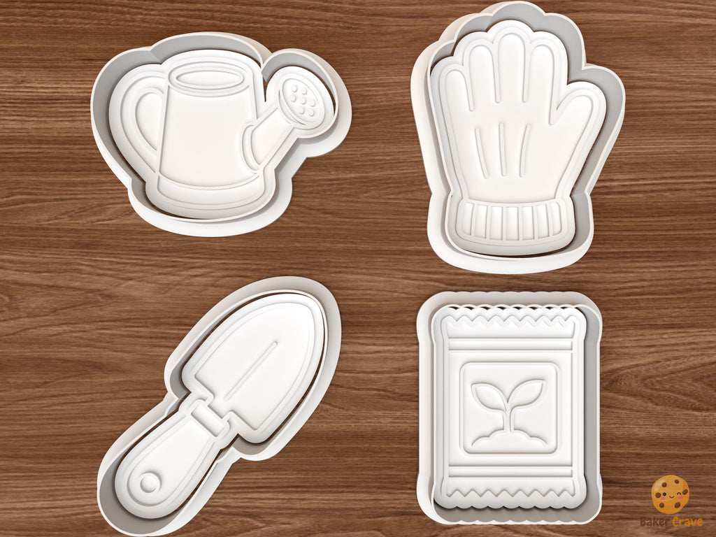 Gardening Tools Cookie Cutter Set STL File