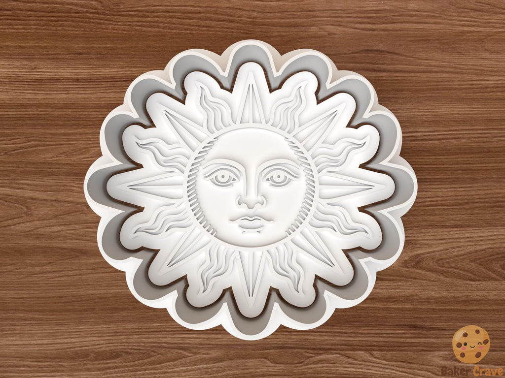 Tarot Sun Cookie Cutter STL File