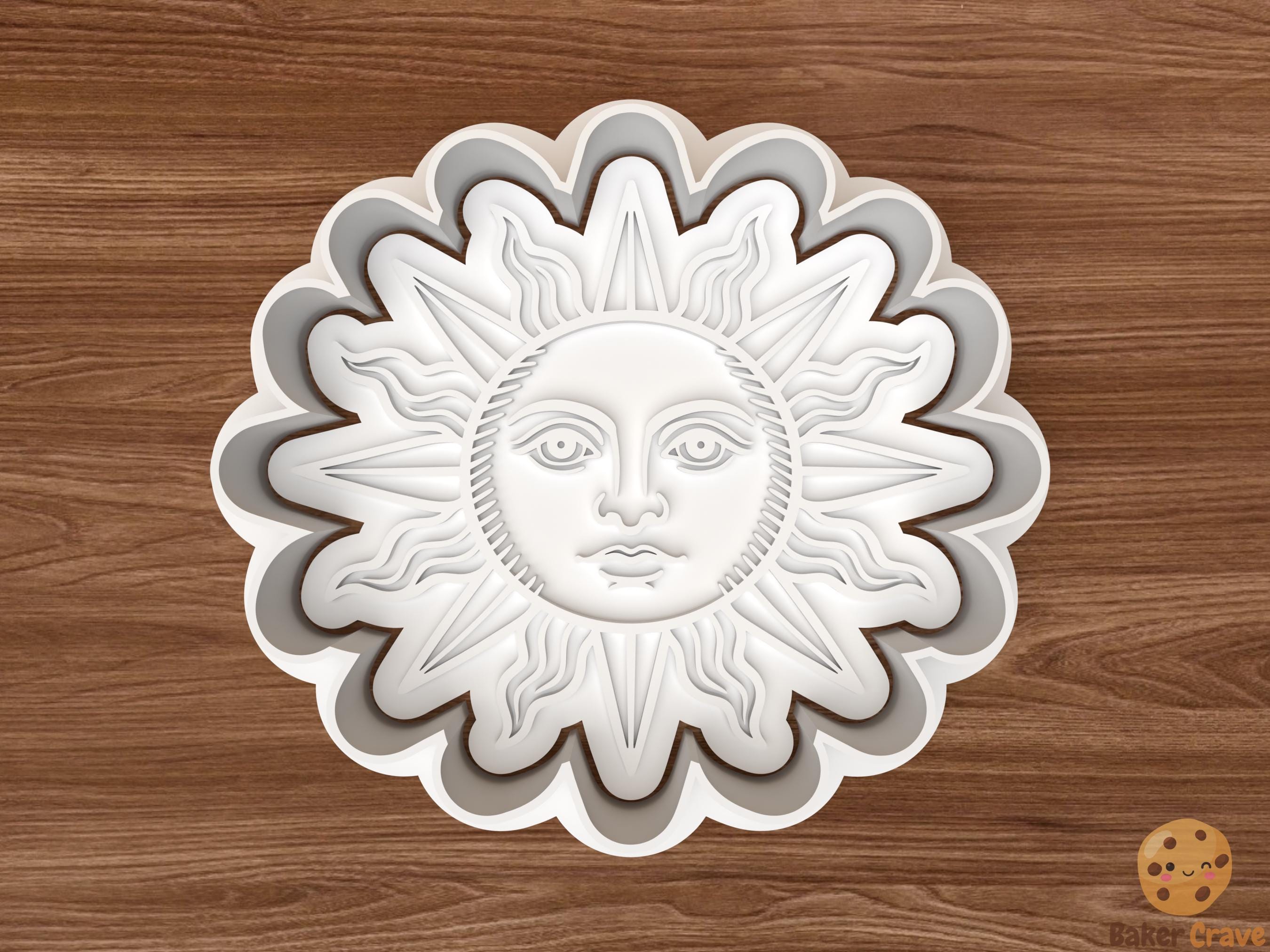 Tarot Sun Cookie Cutter STL File