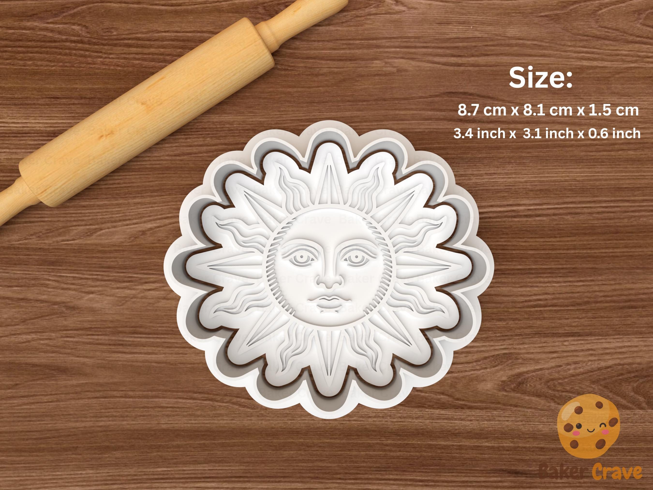 Tarot Sun Cookie Cutter STL File