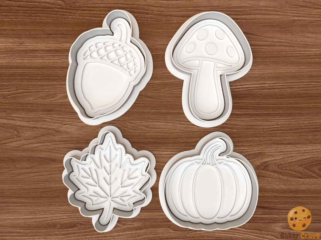 Autumn Fall Cookie Cutter Set STL File