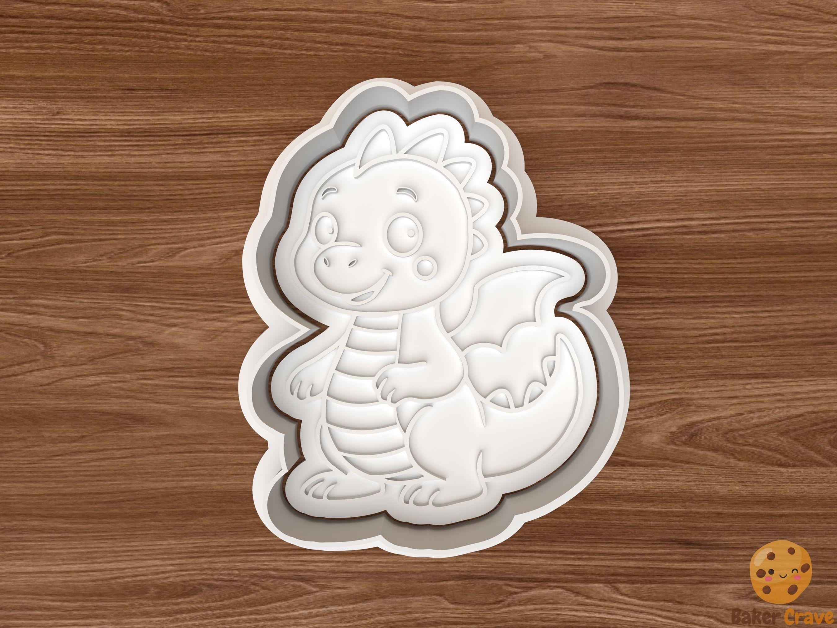 Cute Dragon Cookie Cutter STL File