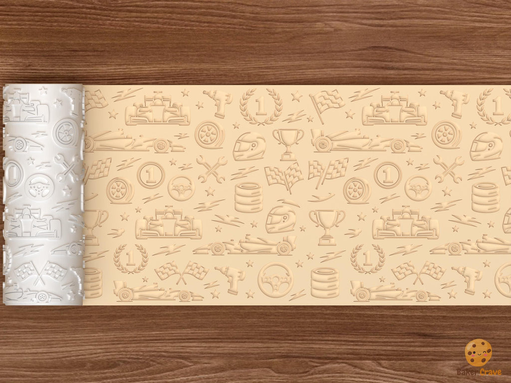 Formula Racing Pattern Textured Roller STL File