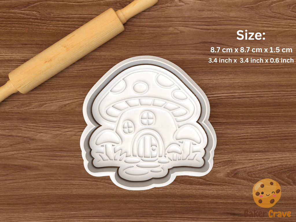 Fairy Mushroom Cookie Cutter Set STL File - fairy6