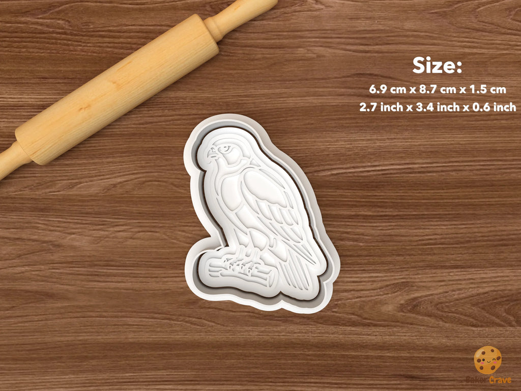 Falcon Cookie Cutter Set STL File - single perched falcon