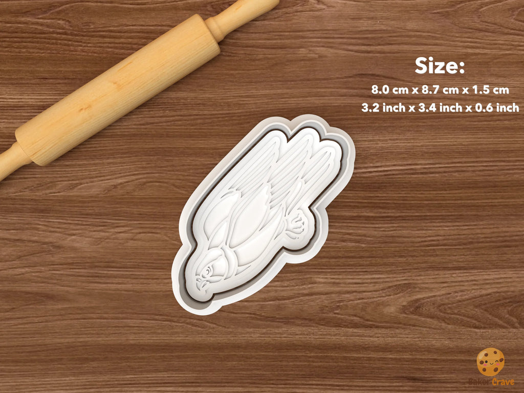 Falcon Cookie Cutter Set STL File - single diving falcon
