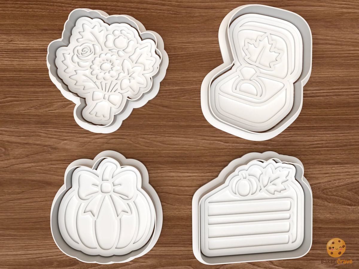 Fall Bridal Shower Cookie Cutter Set STL File
