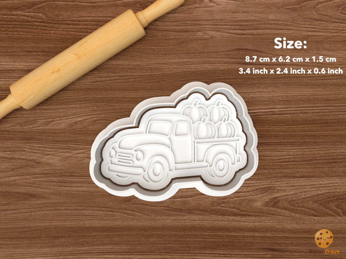 Fall Farm Truck Cookie Cutter Set STL File