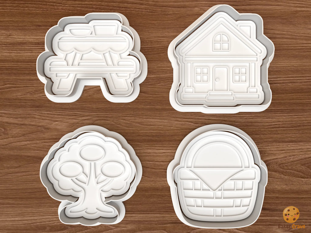Family Reunion Picnic Cookie Cutter Set STL File - 01 set main