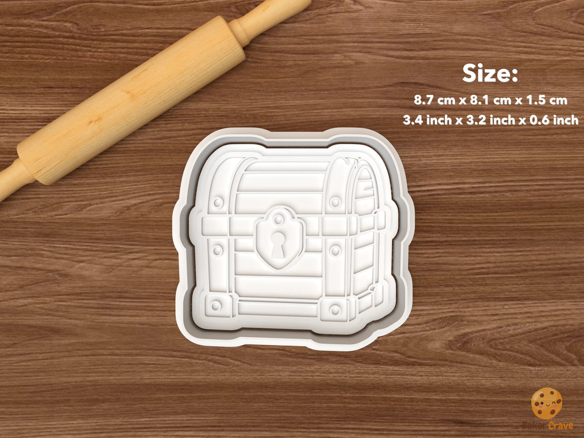 Fantasy Dice Game Cookie Cutter Set - single treasure chest
