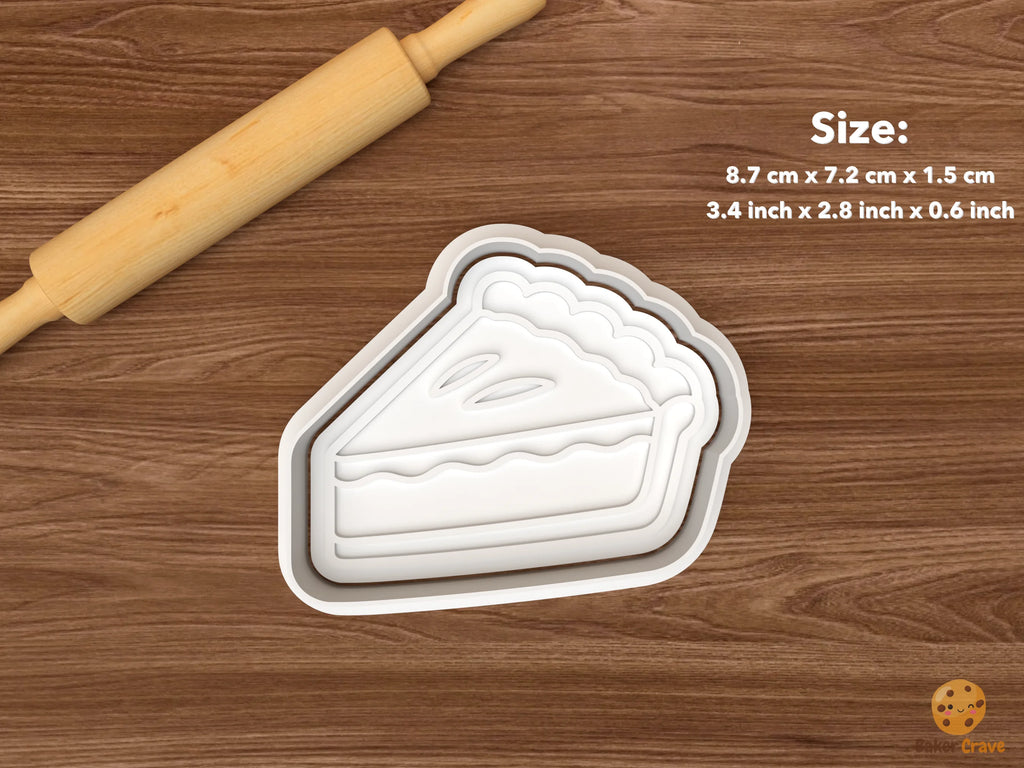 Farmer Pie Stand Cookie Cutter Set STL File - single pie slice