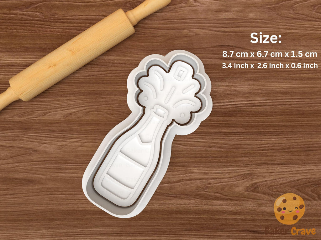 2026 New Year Party Cookie Cutter Set STL File