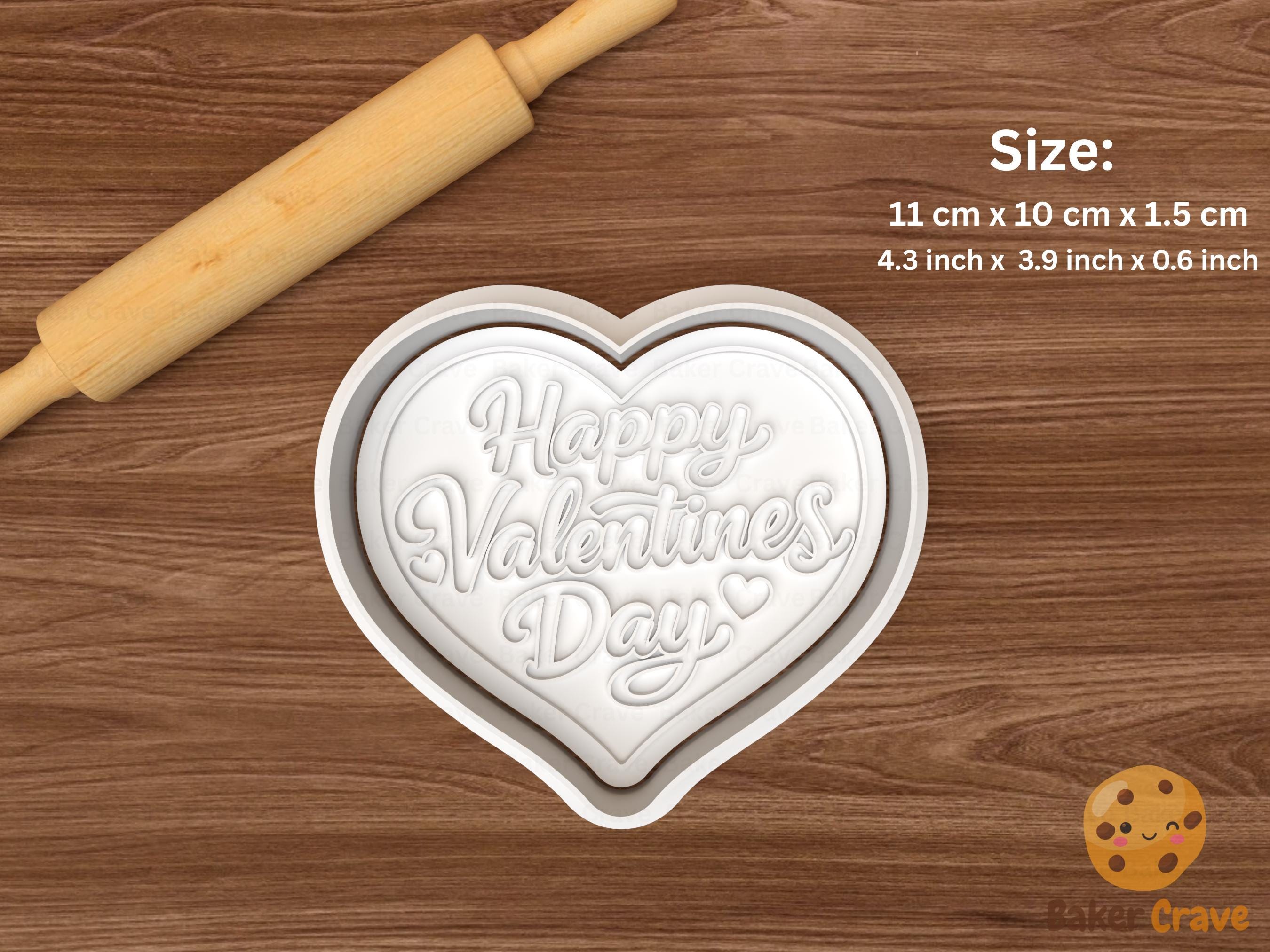 Happy Valentines Day Heart Cookie Cutter STL File