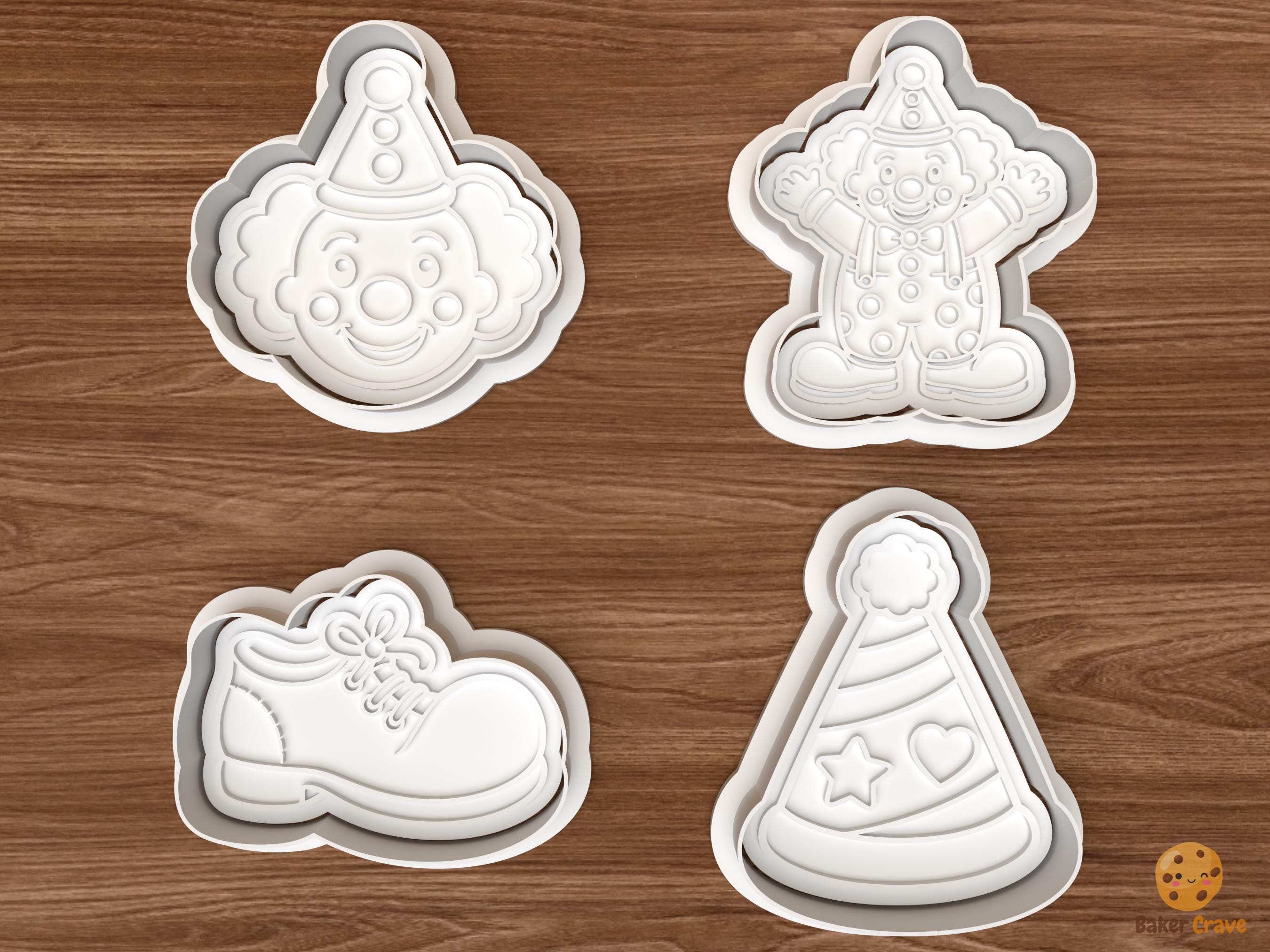 Clown Cookie Cutter Set STL File